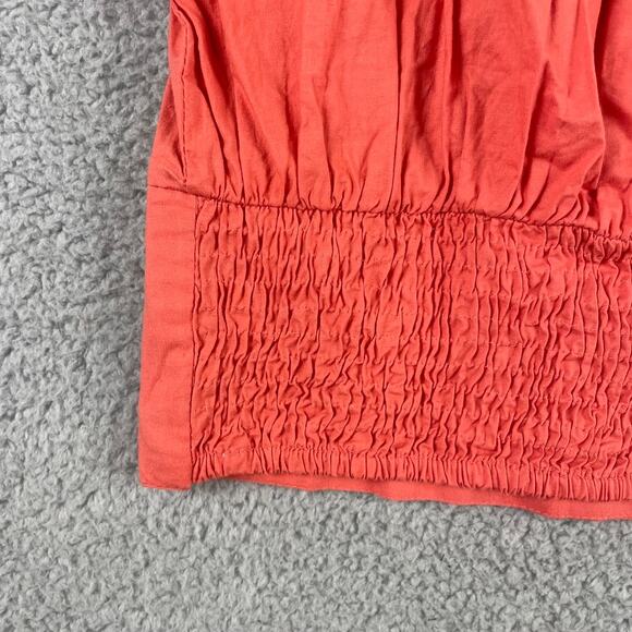 Sim & Sam Women's Small Red 100% Cotton Off the Shoulder Puff Sleeve Crop Top - Picture 11 of 13